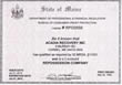 State of Maine Recovery License